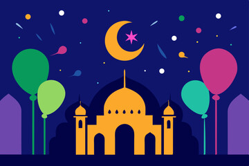 Naklejka premium eid mubarak background