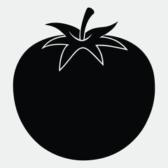tomato on a black background