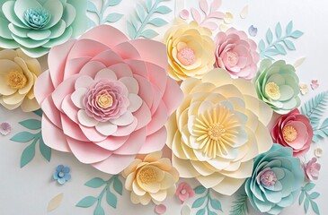 Colorful Paper Flowers in a Vibrant Handmade Floral Arrangement
