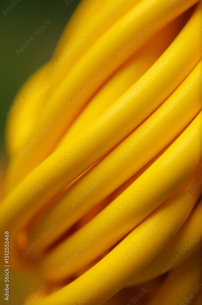 Poster A detailed view of a collection of yellow wires, ideal for illustrations or documentation