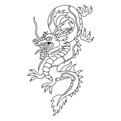 Dragon stroke tattoo 