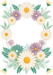 daisy flower frame for nice words
