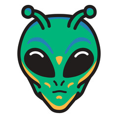Green alien head