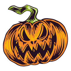 Scary halloween pumpkin