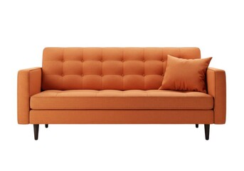 Orange sofa furniture living room couch home decor design modern style