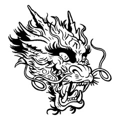 Majestic dragon's head