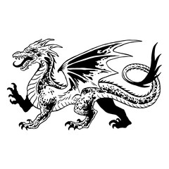 Obraz premium Furious dragon advancing