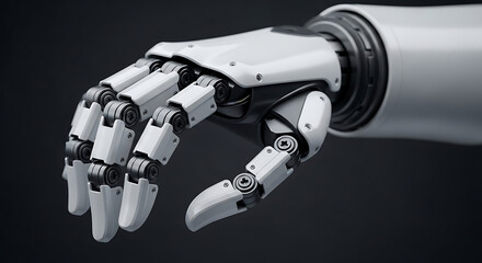 Robotic hand showcasing advanced engineering and intricate design features