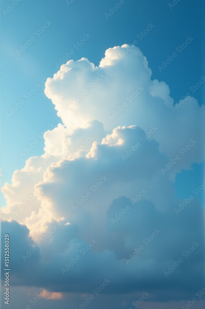 Aufkleber a cloudy day at the beach with a large cloud hovering above the shore