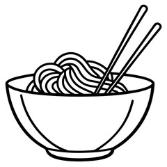 vector illustration of a bowl with a spoon