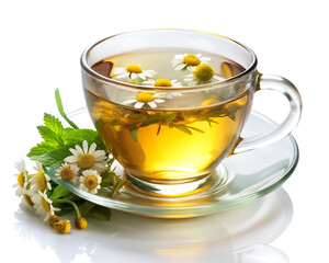 Clear Teacup with Herbal Infusion