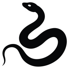 Cobra snake silhouette vector art illustration black, snake graphic icon snake black silhouette isolate vector, Coiled snake silhouette vector illustration of a cartoon of a snake vector illustration.
