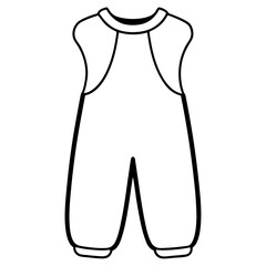 Kids Bubble Romper Front and Back View Technical Illustration