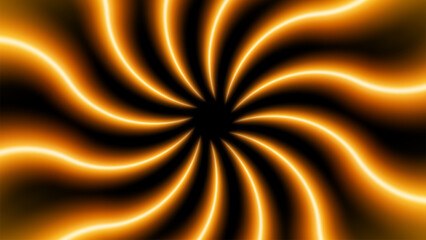 Swirl Fire Light Trails, Long Time Exposure Motion Blur Effect, Vector Illustration