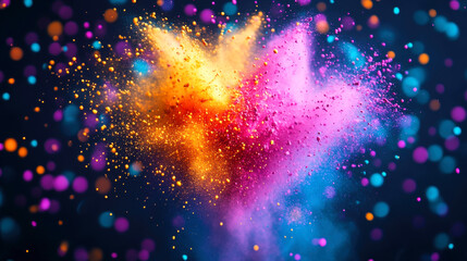 Happy holi festival of colors spray celebration