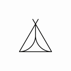 camping tent icon sign vector
