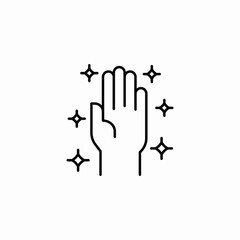 clean hand icon sign vector