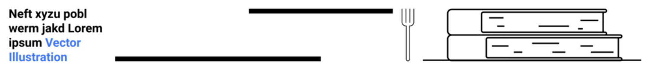 Stack of books beside fork symbolizing a blend of education and culinary concepts. Ideal for learning, food culture, creative study, gastronomy, nutrition, education, simple landing page