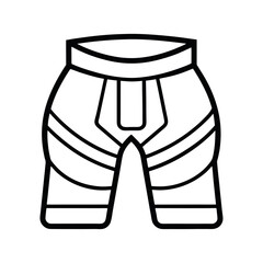 Hockey Pants Line Art Vector for Sports