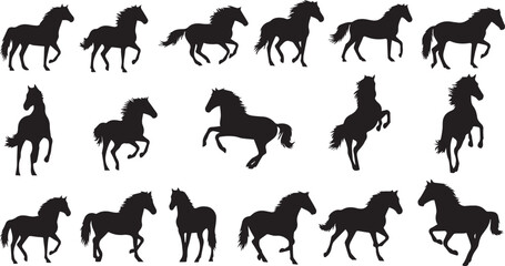horse silhouettes collection