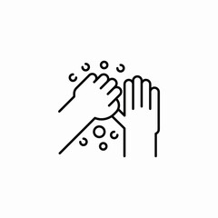 finger scrubbing icon sign vector