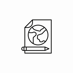 geography report icon sign vector
