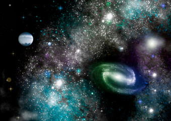 galaxy in a free space.