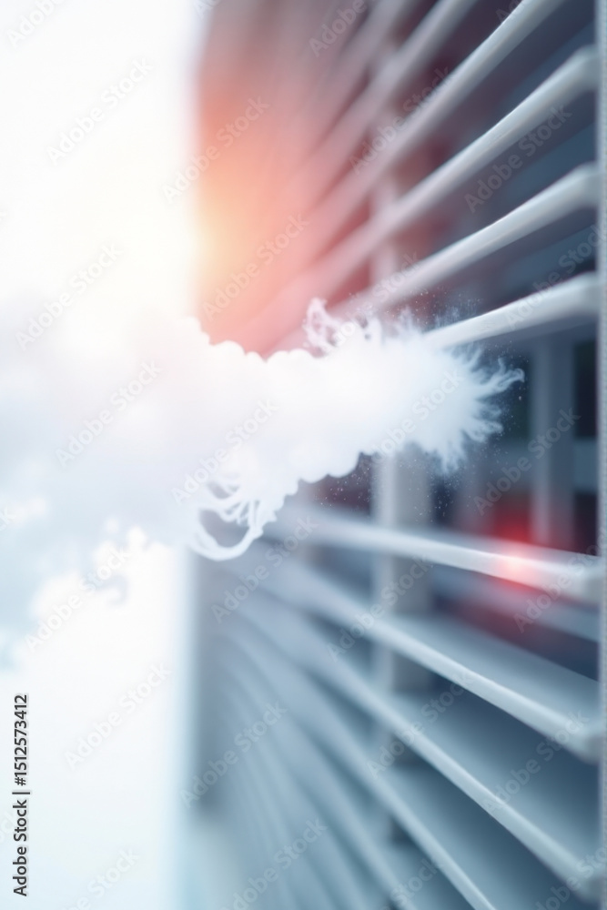 Poster a cloudy mass emerges from a window
