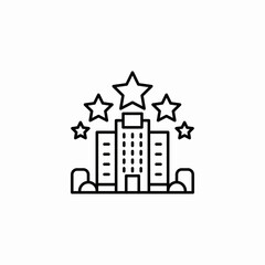 luxuy hotel 5star icon sign vector