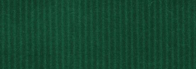 Dark green corduroy fabric texture used as background. Emerald color panne fabric background of soft and smooth textile material. cloth, velvet, grooves luxury green tone for silk