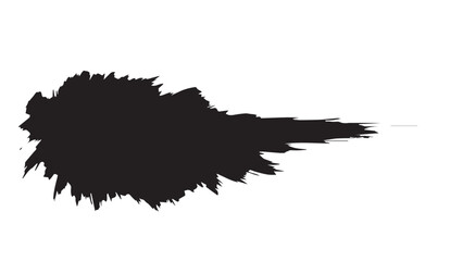 Abstract black ink brush strokes. Black brush strokes on white background. Black Brush strokes texture.