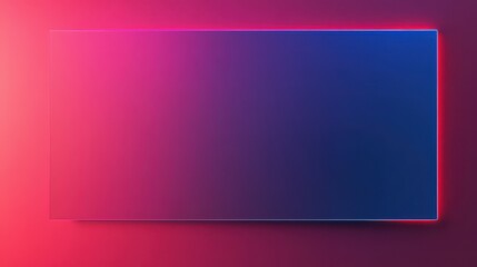 Obraz premium Vibrant Neon Cyber Banner: 3D Render of Minimalistic Abstract Gradient in Red and Blue
