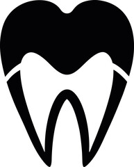 Dentist logo vector icon on transparent background