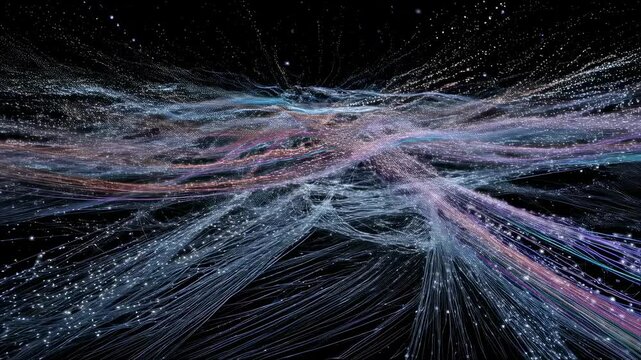 Complex niobium wire braiding process unfolding on a loom, forming intricate patterns against a dark backdrop, showcasing technological potential