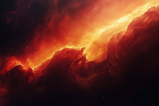 Vibrant Galactic Vista: A Colorful Night Sky Filled with Nebulae, Stars, and the Mysteries of the Cosmos