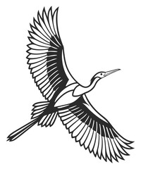 Flying bird silhouette