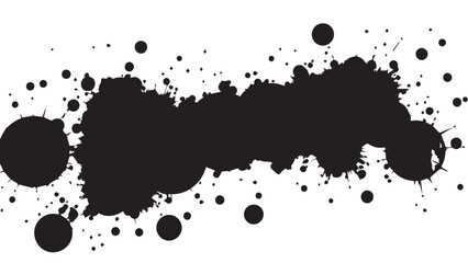 Fototapeta premium Ink splash isolated on white background. Black drop ink splatter. Black Ink splash texture background. 