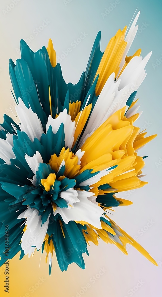 Poster abstract colorful paint splash explosion design element