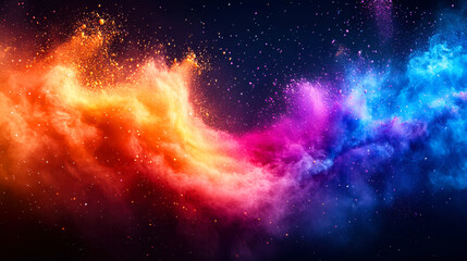 Happy holi festival of colors spray celebration