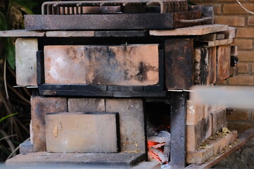 Process of baking rustic bread: humidity and loaves ready