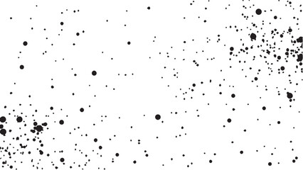 Fototapeta premium Grunge ink splash dots grained texture on white background. Ink splashes seamless pattern. Black and white spray texture. 