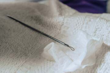 Photo tool kit for removal of blackheads and blackheads on the face