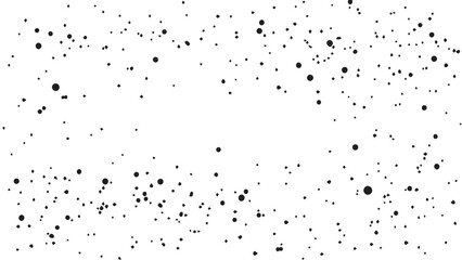 Grunge ink splash dots grained texture on white background. Ink splashes seamless pattern. Black and white spray texture.
