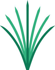 flat color chives on the white background