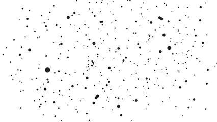Grunge ink splash dots grained texture on white background. Ink splashes seamless pattern. Black and white spray texture.
