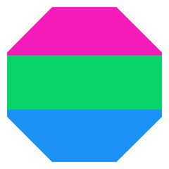 Polysexual octagon stripe flat