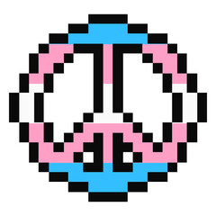 Transgender pacific stripe pixel flat