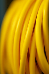 A close-up shot of a bunch of bright yellow bananas, ideal for food or health related concepts