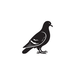 **"Historic Passenger Pigeon Vector Silhouette: Extinct Bird Design Featuring Streamlined Body, Long Tail, and Graceful Flight in Clean, Minimalist Style for Educational Crafts and Digital Art"**
