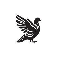 **"Historic Passenger Pigeon Vector Silhouette: Extinct Bird Design Featuring Streamlined Body, Long Tail, and Graceful Flight in Clean, Minimalist Style for Educational Crafts and Digital Art"**
